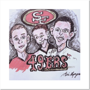 San Francisco 49ers Kyle Shanahan, Christian McCaffrey, and Brock Purdy Posters and Art